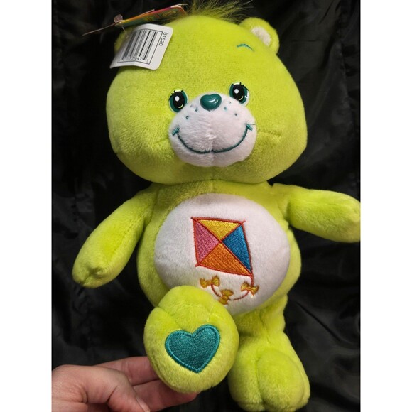 Vintage 2002 NWT 10" Collector’s Edition Care Bear Plush Lime Green Kite #4 - Picture 5 of 6